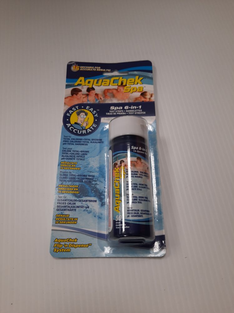 Aquachek spa water test strips, stocked in store